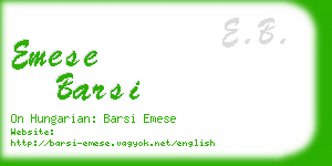 emese barsi business card
